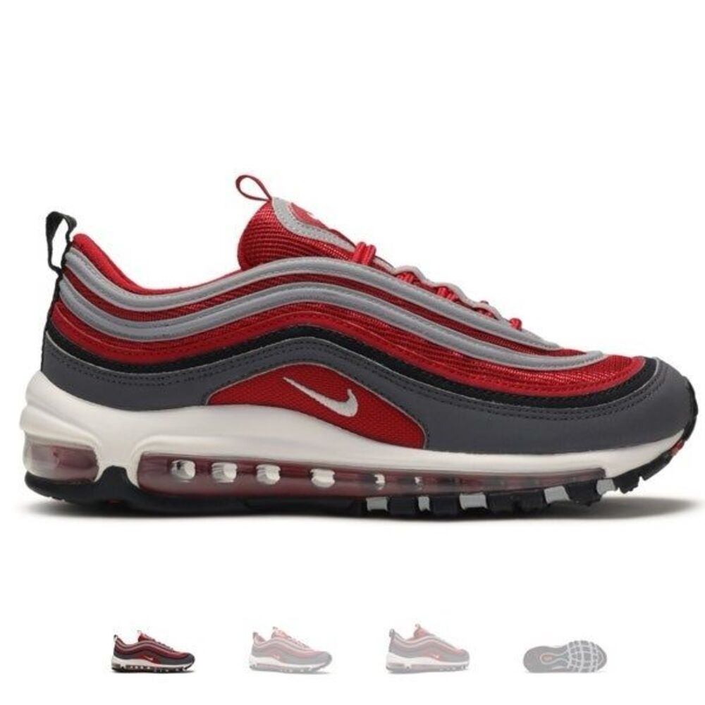 Nike Air Max 97s Grey Red Colorway